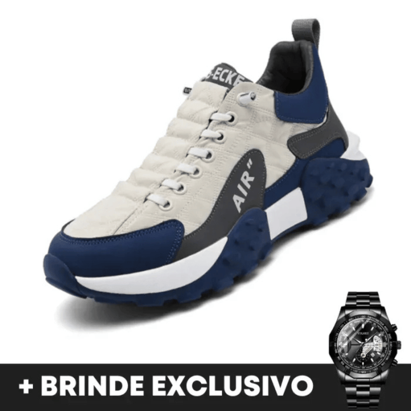 Tênis Masculino Casual AirTrial + Relógio de Brinde
