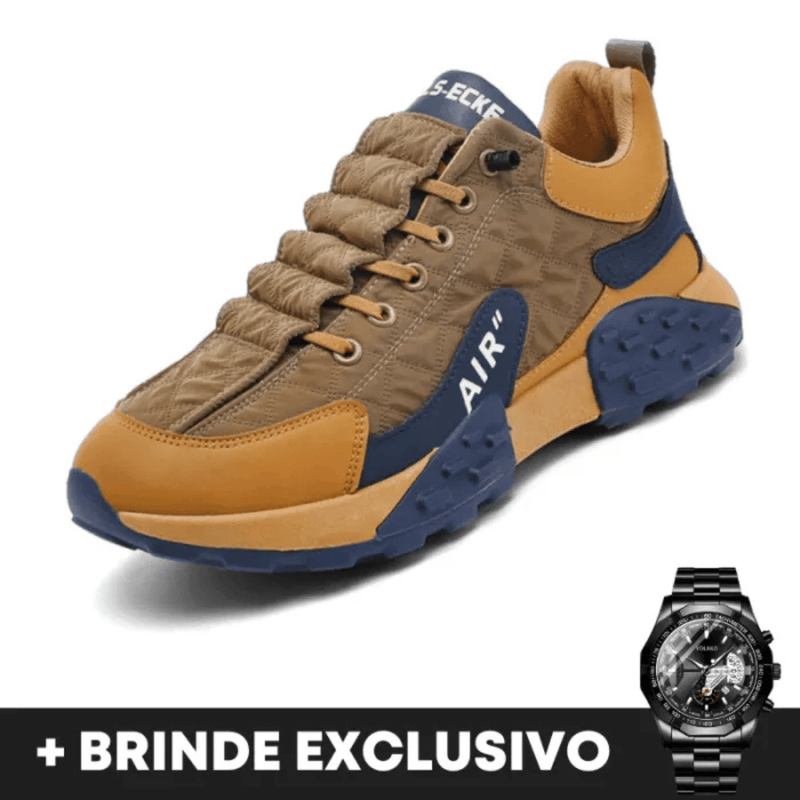 Tênis Masculino Casual AirTrial + Relógio de Brinde