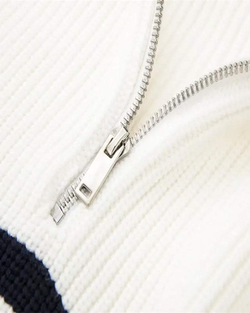 Crest Zip Sweater