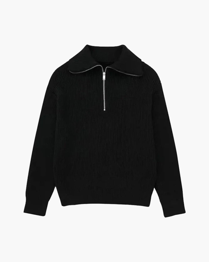 Crest Zip Sweater