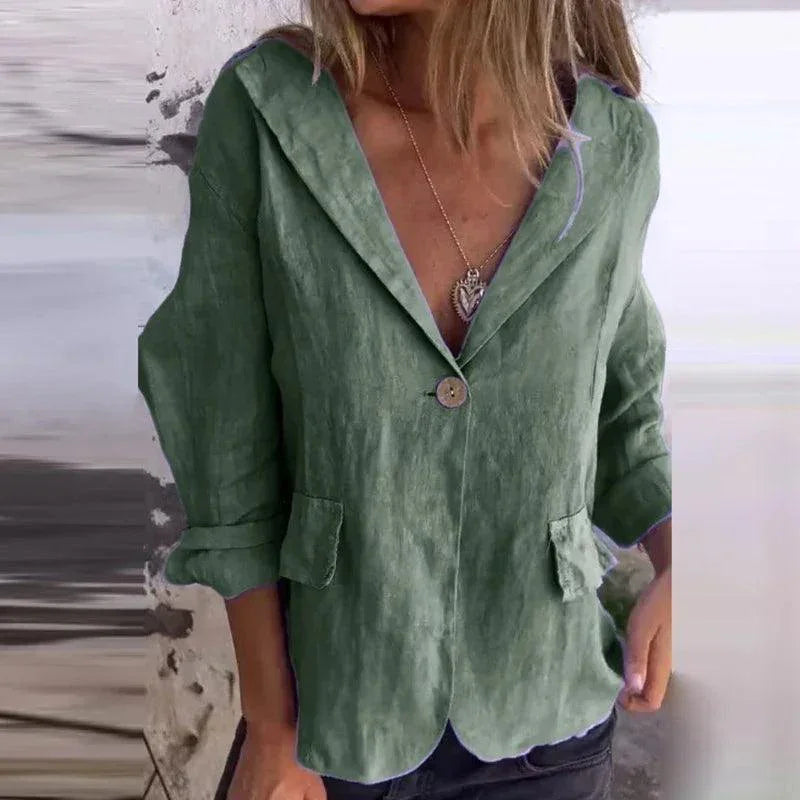 [COMPRE 1 E LEVE 2] Blazer Casual Luar™ em Linho de Algodão / Sinta a Leveza e o Estilo que Acompanham Você em Qualquer Ocasião!