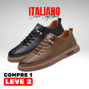 Kit 2 Tênis Ortopédico Italiano de Couro Legitimo (Promoção)