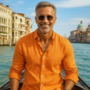 [BLACK FRIDAY COMPRE 1, LEVE 3] Camisa Veneza™ em Linho de Algodāo e Gola Italiana / Estilo Europeu e Presença para o Verão 2025/2026!