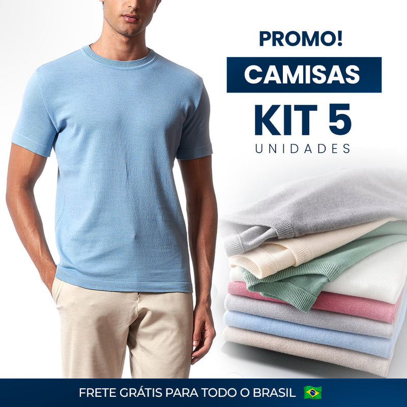 |COMPRE 3 LEVE 5| - Camisas Minimal em Algodão Egípcio